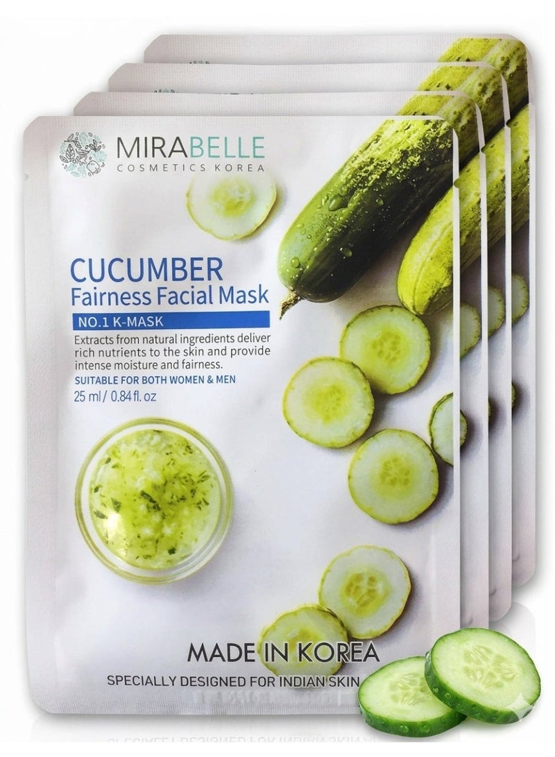 MIRABELLE Sheet Mask for Fairness, Pack of 5 - Image 1