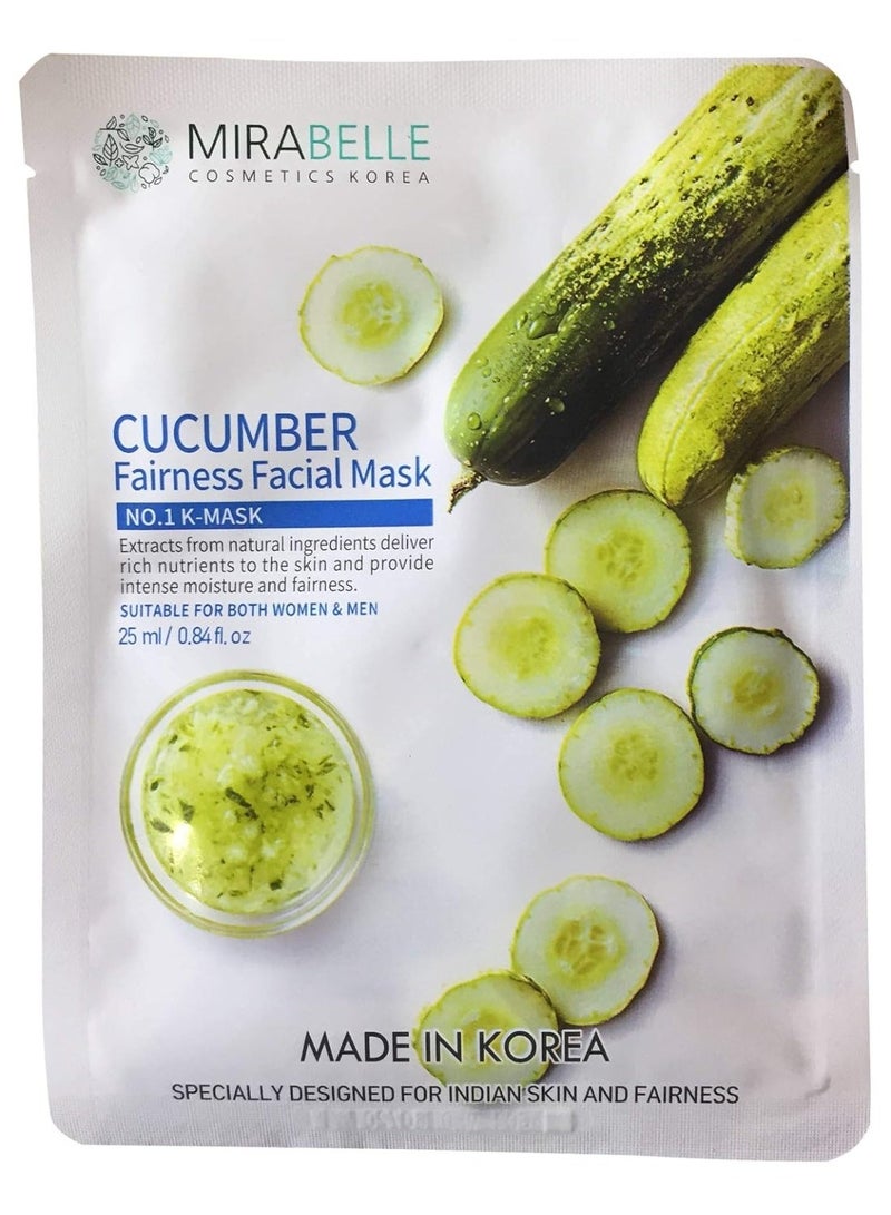 MIRABELLE Sheet Mask for Fairness, Pack of 5 - Image 3