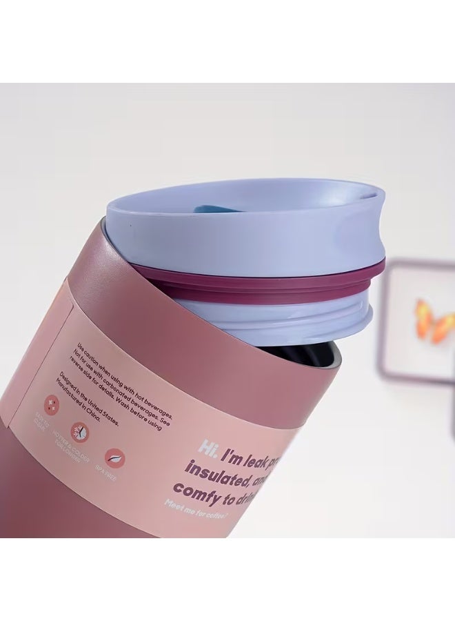 كوب حراري معزول بغطاء محكم الإغلاق، مناسب للمشروبات الساخنة والباردة. تصميم عصري. 590 مل - Image 2