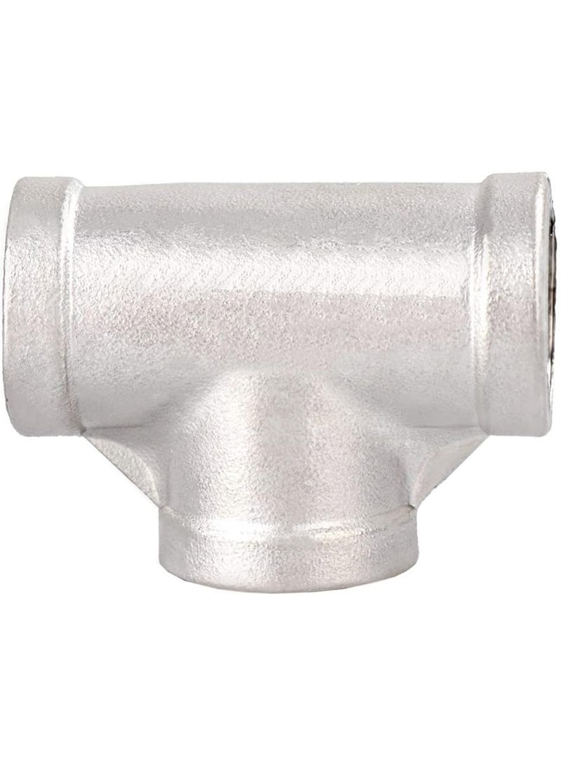 1/2" T-Shaped Pipe Fitting (Female NPT) 3 Way - 304 Stainless Steel Pipe Fitting (2 Pack) by Beauduan - Image 4