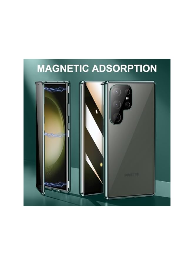 KASTWAVE Anti Peeping Case For Samsung Galaxy S23 Ultra 360 Degree Front And Back Privacy Tempered Glass Cover Anti Spy Screen Magnetic Adsorption Metal Bumper Protection Aluminum Frame Cover Shockproof - Image 4