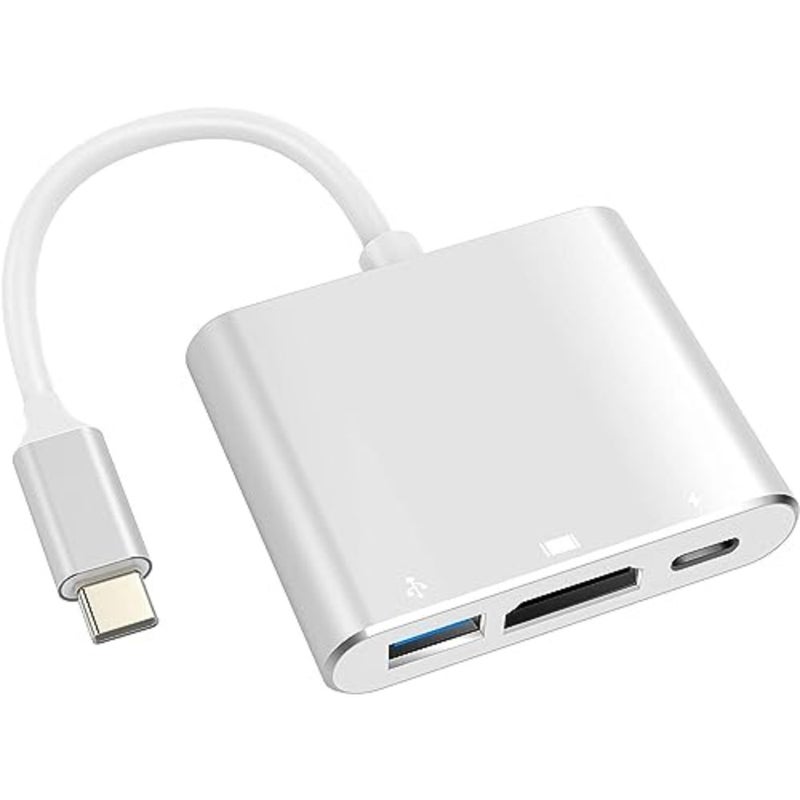USB C to HDTV Adapter USB Type C Adapter Multiport AV Converter with 4K HDTV Output C Port and 3.0 Fasting Charging Port Compatible for MacBook Pro MacBook Air 2019/2018 iPad Pro 2019 - Image 1