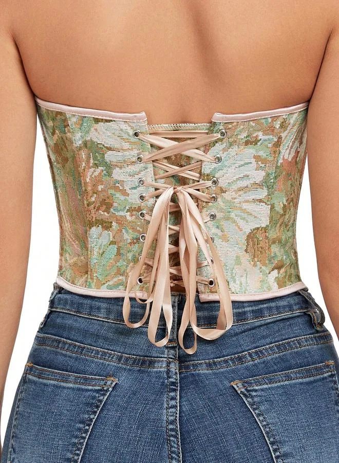 تايك تو Jacquard Body Corset Shaping Top