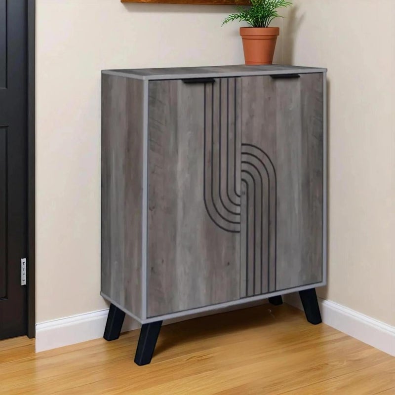 بيتي خزانة الأحذية 4 ارفف بابين خشب ماليزي - Image 1