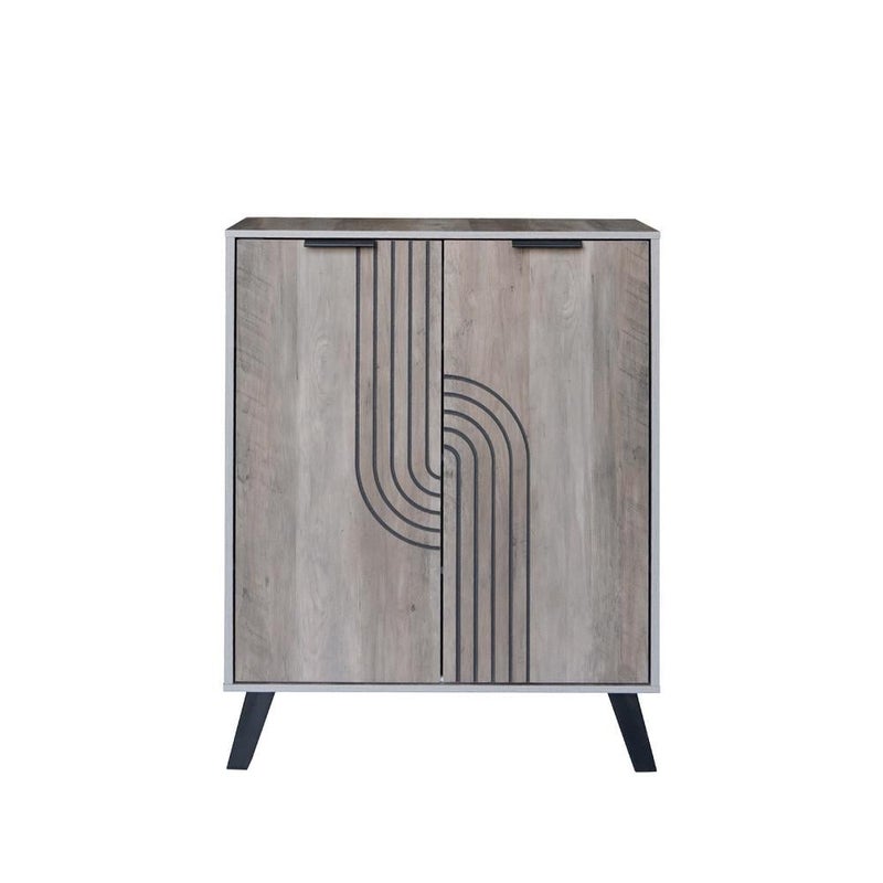 بيتي خزانة الأحذية 4 ارفف بابين خشب ماليزي - Image 3