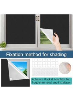MarlaMall Blackout Curtains, 300 x 145CM Blackout Blinds Window Coverings, 100% Room Darkening Black Out Blinds Stick on for Baby Nursery Kids Bedroom Temporary Portable Travel  - Image 3