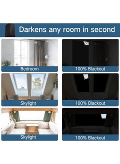 MarlaMall Blackout Curtains, 300 x 145CM Blackout Blinds Window Coverings, 100% Room Darkening Black Out Blinds Stick on for Baby Nursery Kids Bedroom Temporary Portable Travel  - Image 2