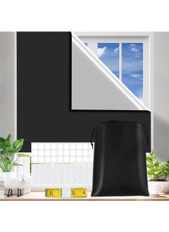 MarlaMall Blackout Curtains, 300 x 145CM Blackout Blinds Window Coverings, 100% Room Darkening Black Out Blinds Stick on for Baby Nursery Kids Bedroom Temporary Portable Travel  - Image 1