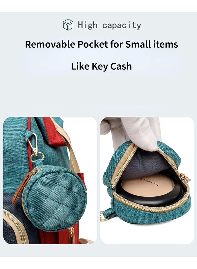 Baby Multifunctional Diaper Bag Backpack with Multi Purpose Pockets and Small Pacifier Case for Mom and Dad Travel Diaper Backpack Bag  - Image 4