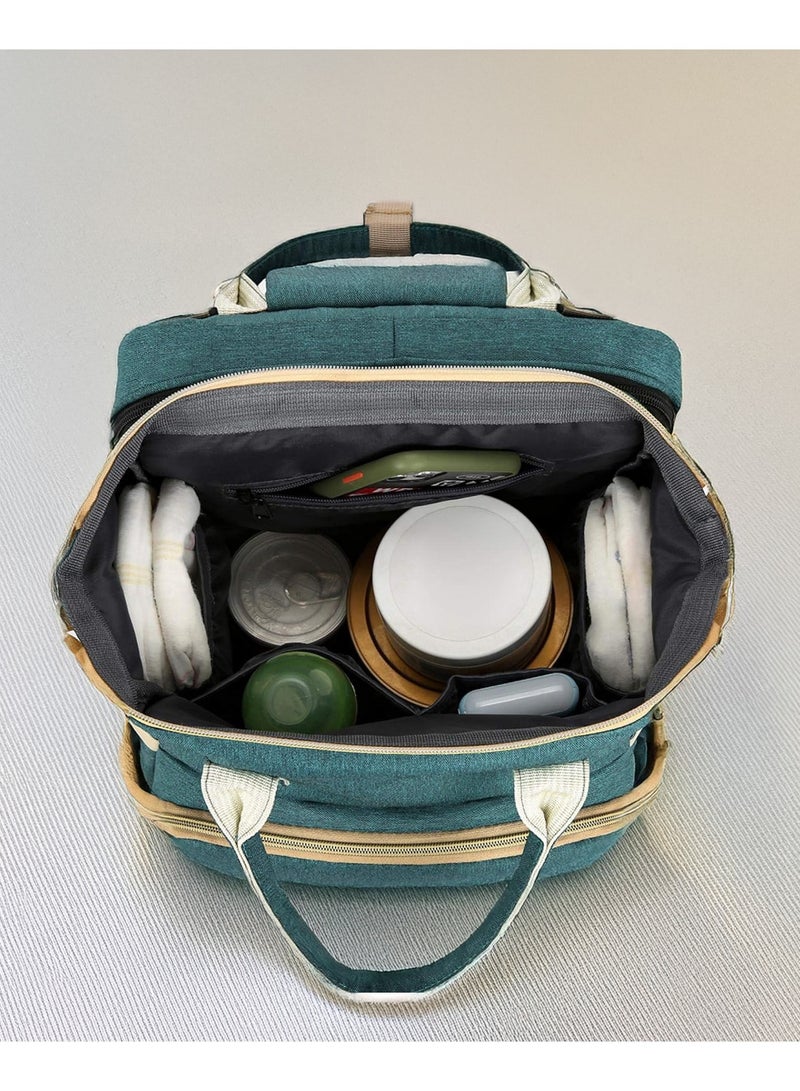 Baby Multifunctional Diaper Bag Backpack with Multi Purpose Pockets and Small Pacifier Case for Mom and Dad Travel Diaper Backpack Bag  - Image 3