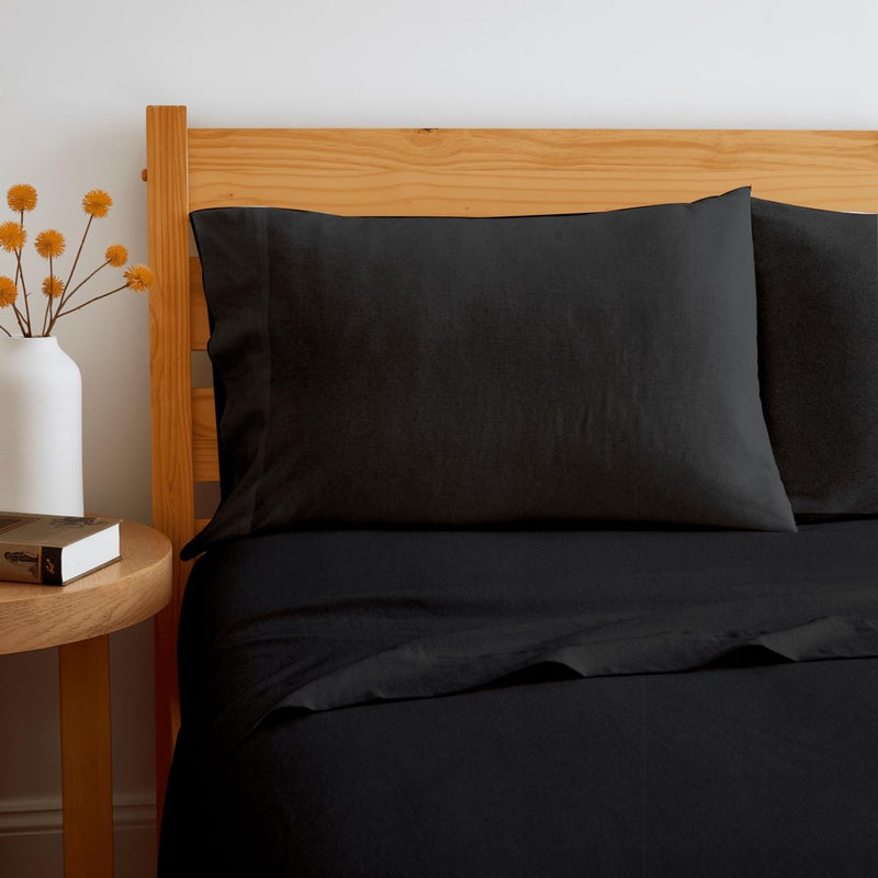 BED INC Road Trip America Jersey Sheets Twin Set - Cotton (3 Pieces) All Seasonal Deep Pockets Soft Cozy Knit Stretchy Bed Sheets - Hotel and Residential Quality (Black  Twin) - Image 2