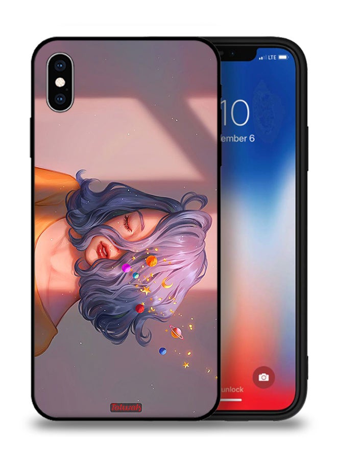 Tolwak Apple iPhone XS Max Protective Case Girl And Space Art - Image 1