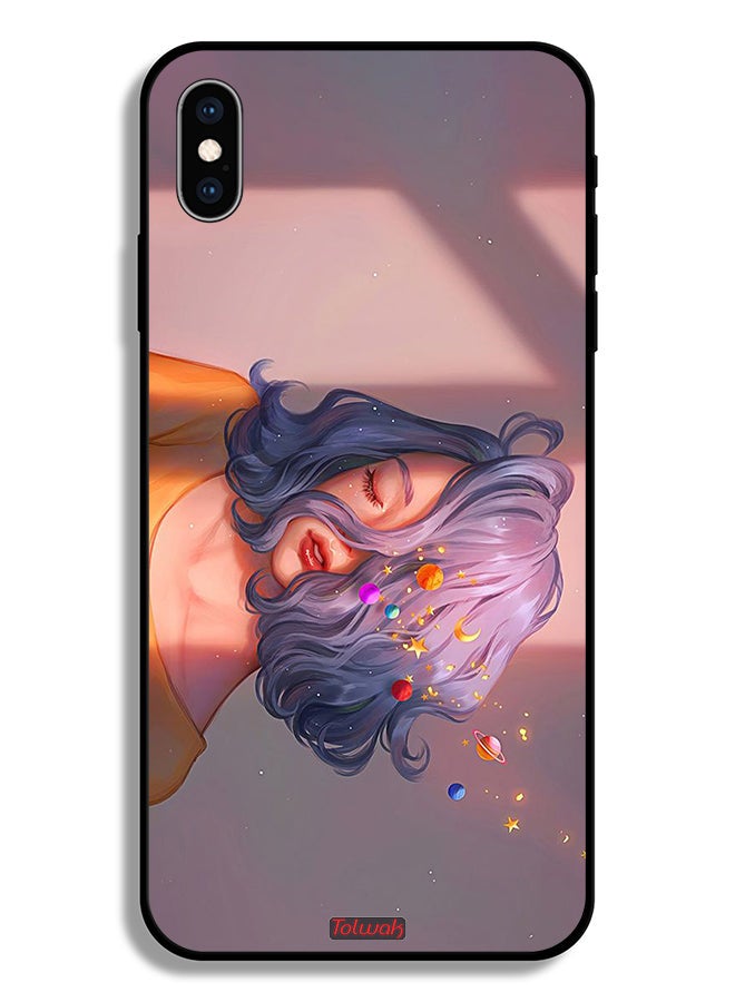 Tolwak Apple iPhone XS Max Protective Case Girl And Space Art - Image 2