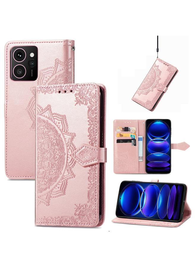 S-TOP Case For HMD Skyline Mandala Flower Embossed Leather Phone Case - Image 1