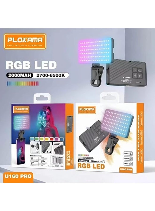 التخطيط إضاءة U160 Pro RGB LED، قوية، دوارة، مع أوضاع إضاءة متنوعة - Image 3