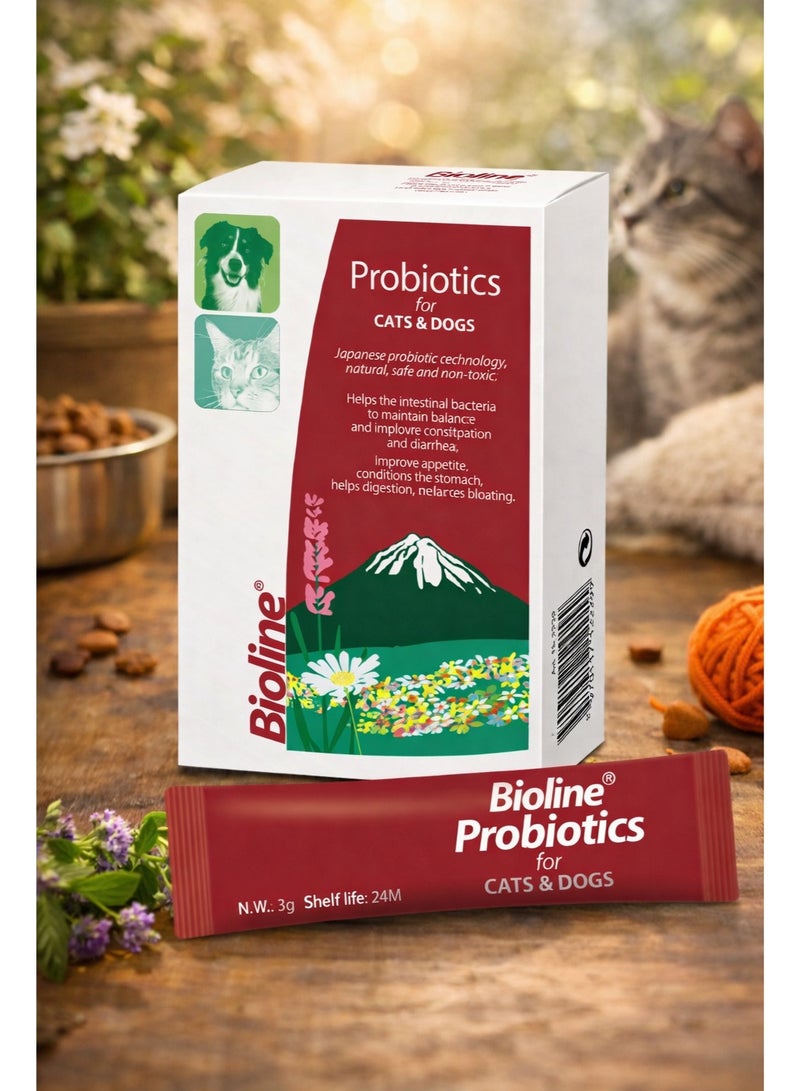 Probiotics for Cats and Dogs, Japanese Technology Digestive Supplement, Natural and Non-Toxic Formula for Gut Health, Relieving Diarrhea, Constipation, and Bloating