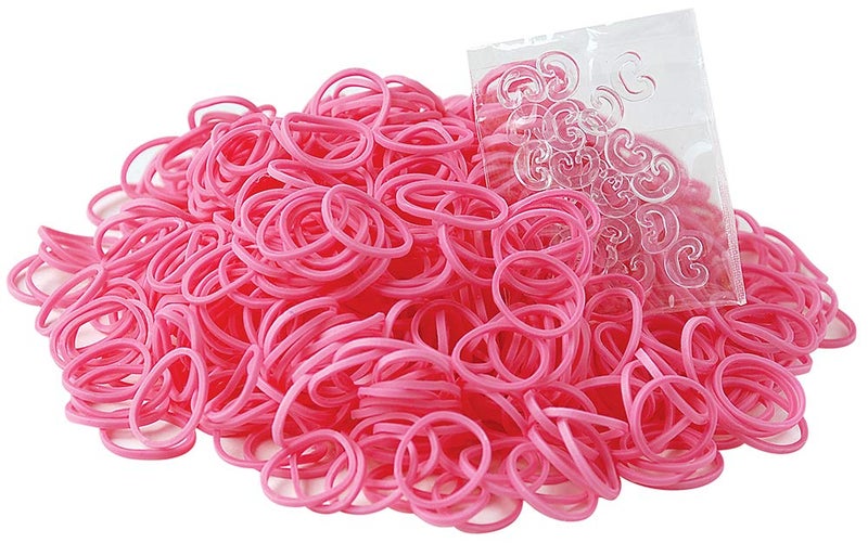 The Beadery - WonderLoom Bands, Pink - 600 Bands, 24 C-Clips - 7295063 - Image 2