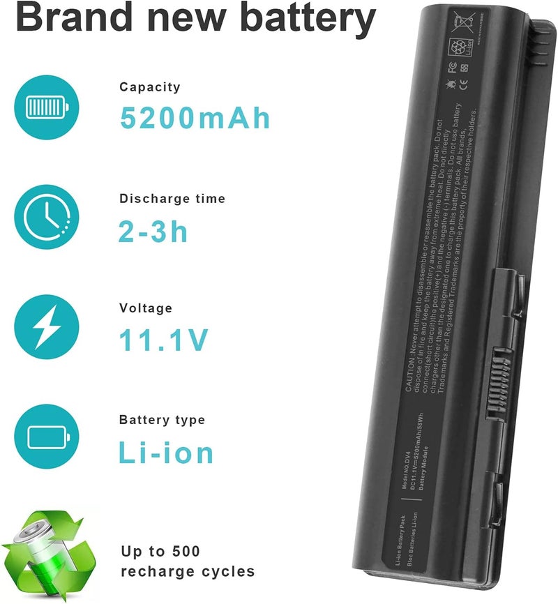 Fancy Buying بطارية لابتوب لجهاز HP Pavilion dv4-2145dx dv6-2066dx dv6-1259dx dv4-1365dx DV5-1160US As09a51 - Image 5
