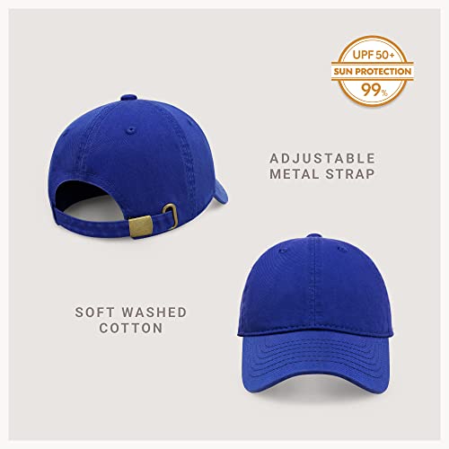 CHOK.LIDS Everyday Premium Dad Hat Unisex Baseball Cap for Men and Women Adjustable Lightweight Polo Style Curved Brim (Royal) - Image 2