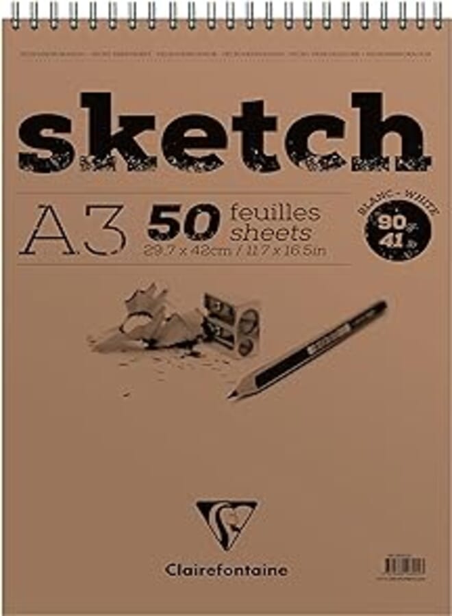 Clairefontaine sketch pad, a3, 50 sheets - 42 x 29.7 centimeters