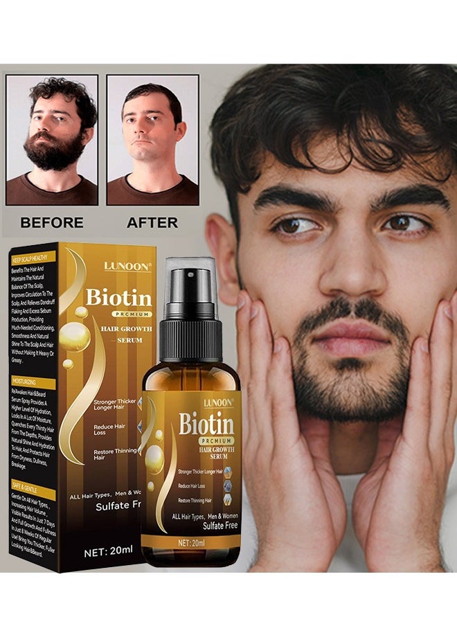 LUNOON - Biotin Prcmium Hair Growth Serum - Hair Essential Spray, Biotin Thickening Herbal Serum, Anti Hair Loss Serum For Hair Growth And Hair Loss, Hair Regrowth For Thicker Longer Fuller Hair - Image 1