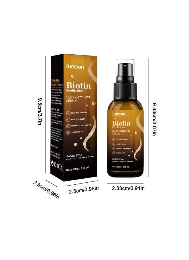 LUNOON - Biotin Prcmium Hair Growth Serum - Hair Essential Spray, Biotin Thickening Herbal Serum, Anti Hair Loss Serum For Hair Growth And Hair Loss, Hair Regrowth For Thicker Longer Fuller Hair - Image 1