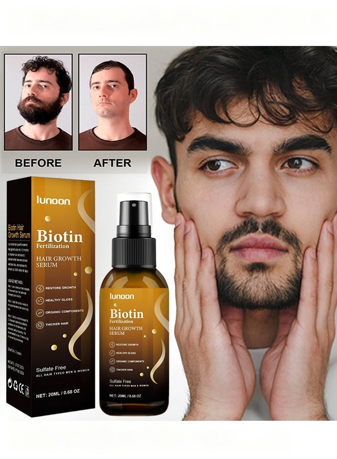 LUNOON Biotin Fertilization Hair Growth Serum, Hair Essential Spray, Biotin Thickening Herbal Serum, Anti Hair Loss Serum For Hair Growth And Hair Loss, Hair Regrowth For Thicker Longer Fuller Hair 20ml - Image 1