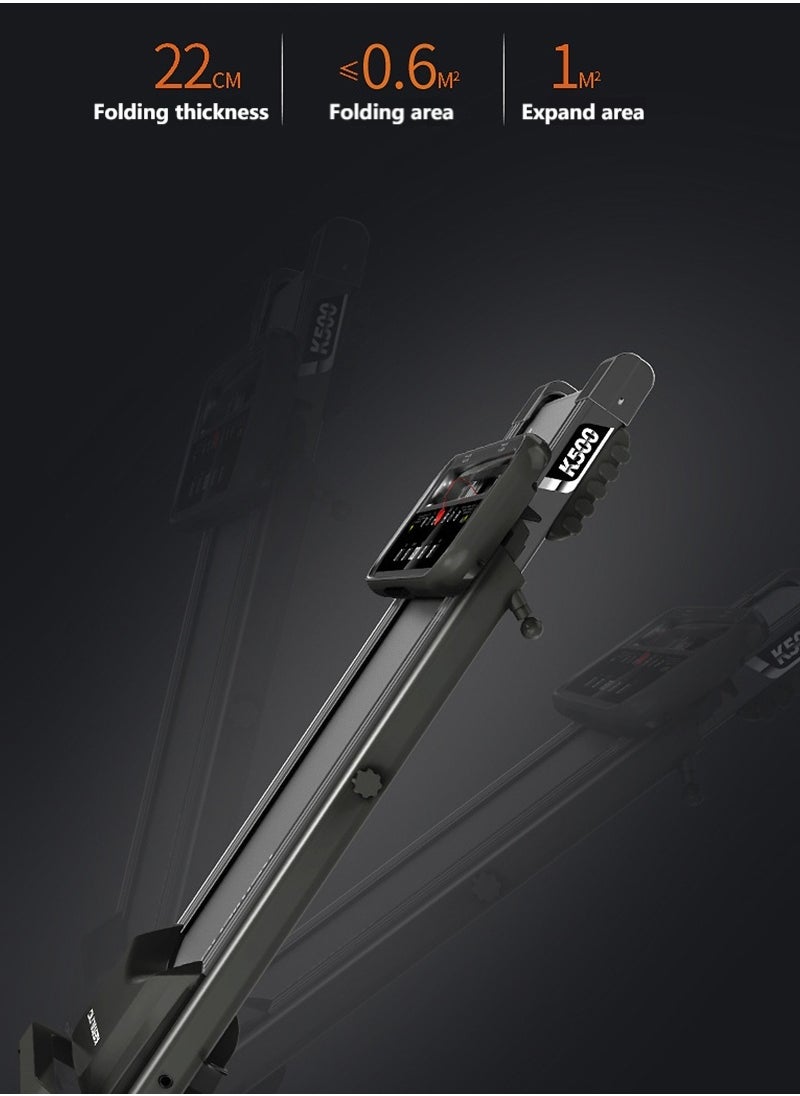ETG - 2.0HP 1-12km/h Multifunctional Stepless Speed Treadmill, LCD Display with Bluetooth Connection, Foldable Treadmill - Image 1