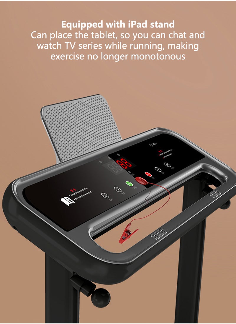 ETG - 2.0HP 1-12km/h Multifunctional Stepless Speed Treadmill, LCD Display with Bluetooth Connection, Foldable Treadmill - Image 1