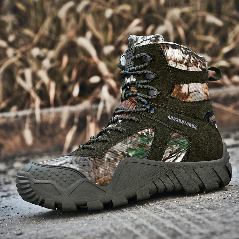 Spot Large Size Combat Boots Men'S Outdoor Mountaineering High-Top Non-Slip Wear-Resistant Desert Tactical Training Boots - Image 5