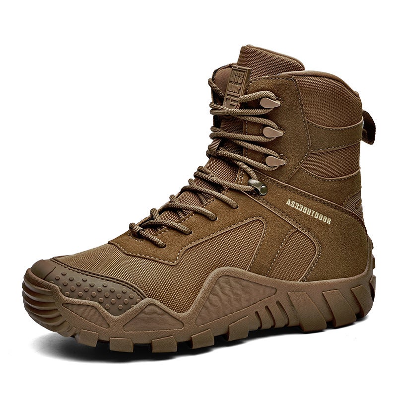 Spot Large Size Combat Boots Men'S Outdoor Mountaineering High-Top Non-Slip Wear-Resistant Desert Tactical Training Boots - Image 3