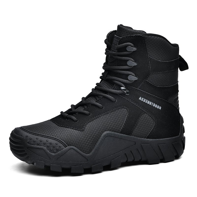 Spot Large Size Combat Boots Men'S Outdoor Mountaineering High-Top Non-Slip Wear-Resistant Desert Tactical Training Boots - Image 1