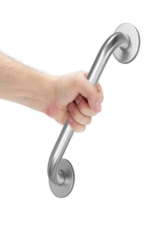 AmazerBath Shower Grab Bars for Bathtubs and Showers, Handicap Grab Bars for Shower Anti Slip, Shower Grab Bars for Senior for Wall Stainless Steel, Holds up to 500LBs, 12" L x 1" D, Brushed Nickel - Image 1
