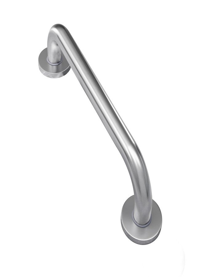 AmazerBath Shower Grab Bars for Bathtubs and Showers, Handicap Grab Bars for Shower Anti Slip, Shower Grab Bars for Senior for Wall Stainless Steel, Holds up to 500LBs, 12" L x 1" D, Brushed Nickel - Image 2