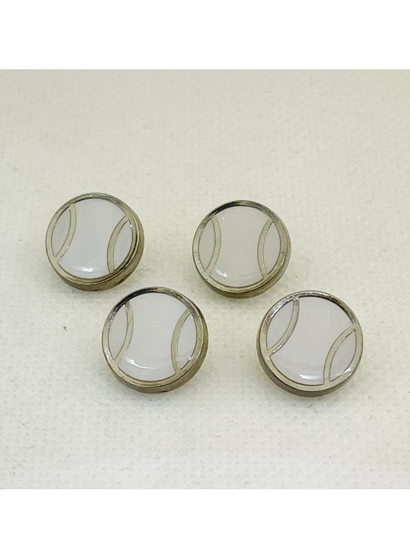Abrar 8 Set Metal Snap Buttons For Men Saudi Thobe Size 12mm - Image 1