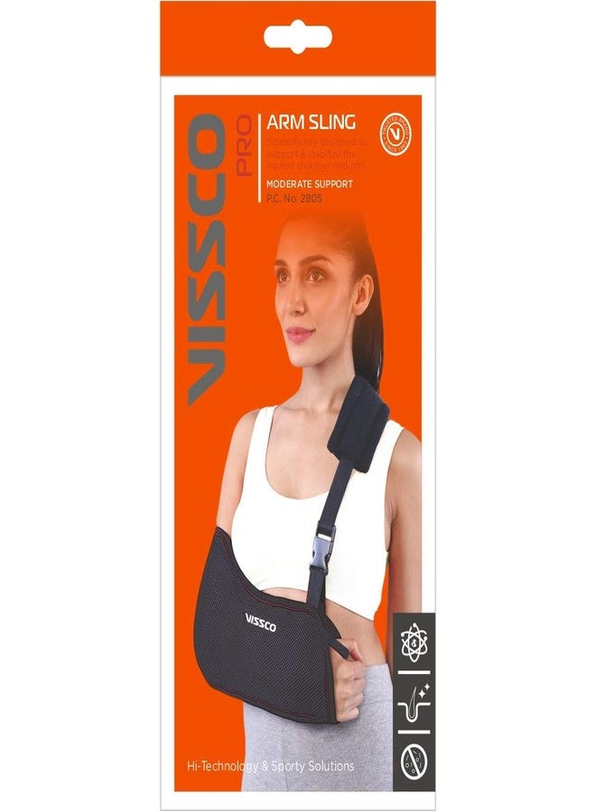 Vissco Arm Sling, Support Arm/Elbow Fracture, Prevents Shoulder Dislocation - Medium (Black) - Image 5
