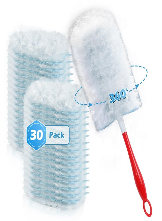 JEHONN Duster Refills 30 Counts for Swiffer, 4X Heavy Duty Microfibers, 360 Degree Dusting Kit with 1 Handle, Multi-Surface Dust Removing Tool for Cleaning Blinds Bookshelf Furniture Electronics - Image 1