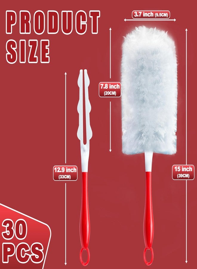 JEHONN Duster Refills 30 Counts for Swiffer, 4X Heavy Duty Microfibers, 360 Degree Dusting Kit with 1 Handle, Multi-Surface Dust Removing Tool for Cleaning Blinds Bookshelf Furniture Electronics - Image 3