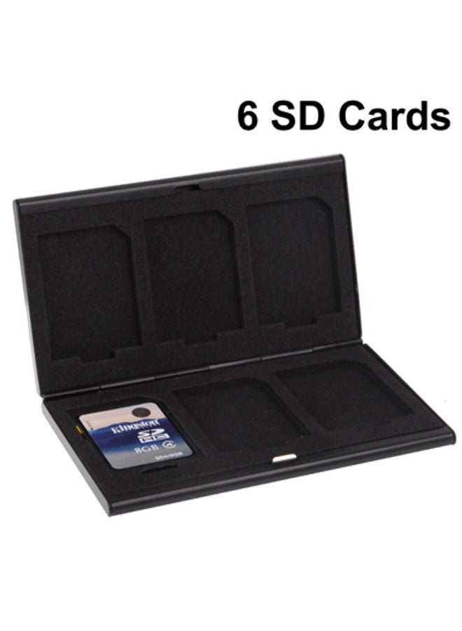 BURAQ 6 in 1 Memory Card Protective Case Storage Box , Size: 92 x 60 x 9mm(Black)  - Image 2