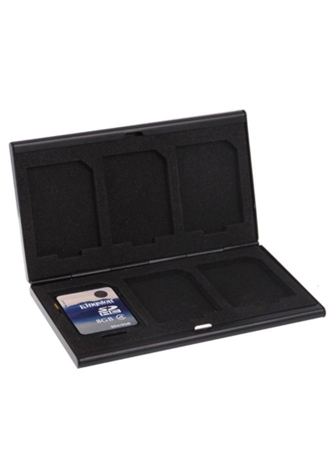 BURAQ 6 in 1 Memory Card Protective Case Storage Box , Size: 92 x 60 x 9mm(Black)  - Image 1
