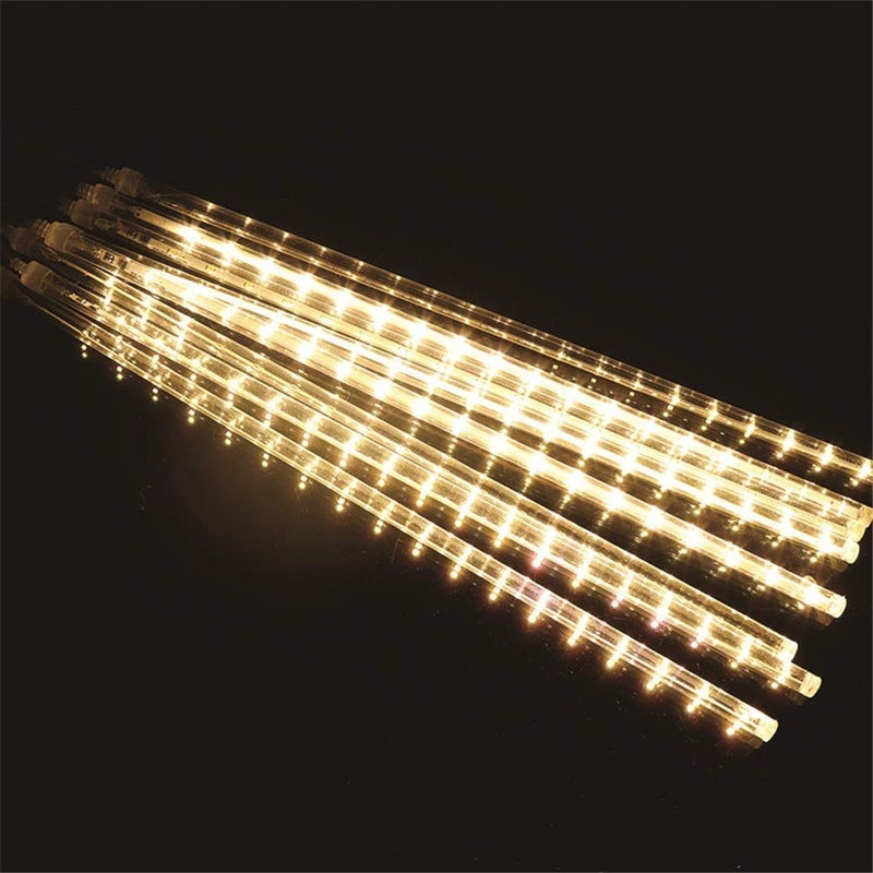 MIRADH Rain Drop Lights, LED Meteor Shower 11.8 inch 8Tubes 192 leds, Falling Lights diwali lights for decoration for home for home decoration(Warm-White) - Image 2