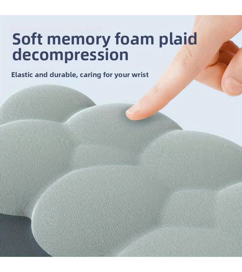 Blue Gray Gradient Wrist Support Mousepad Keyboard Set Non Slip Ergonomic Desk Mat - Image 4