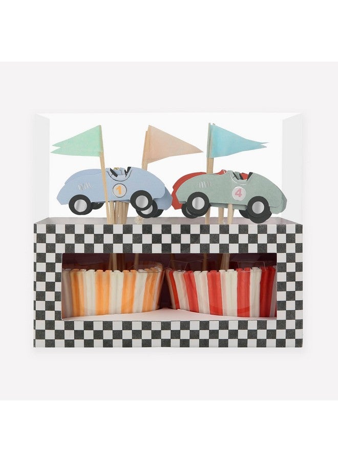 Meri Meri Meri Meri Race Cars Cupcake Kit (Pack of 24) - Image 1