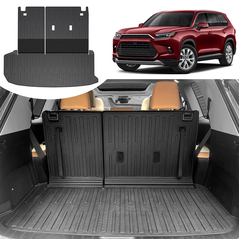 HOUCLEMIC Cargo Liner for 2026 2025 2024 Grand Highlander Accessories, Cargo Mat Seat Backrest 2 in 1 Mat All-Weather TPE Back Seat Protector Trunk Mat for Grand Highlander Accessories - Image 1