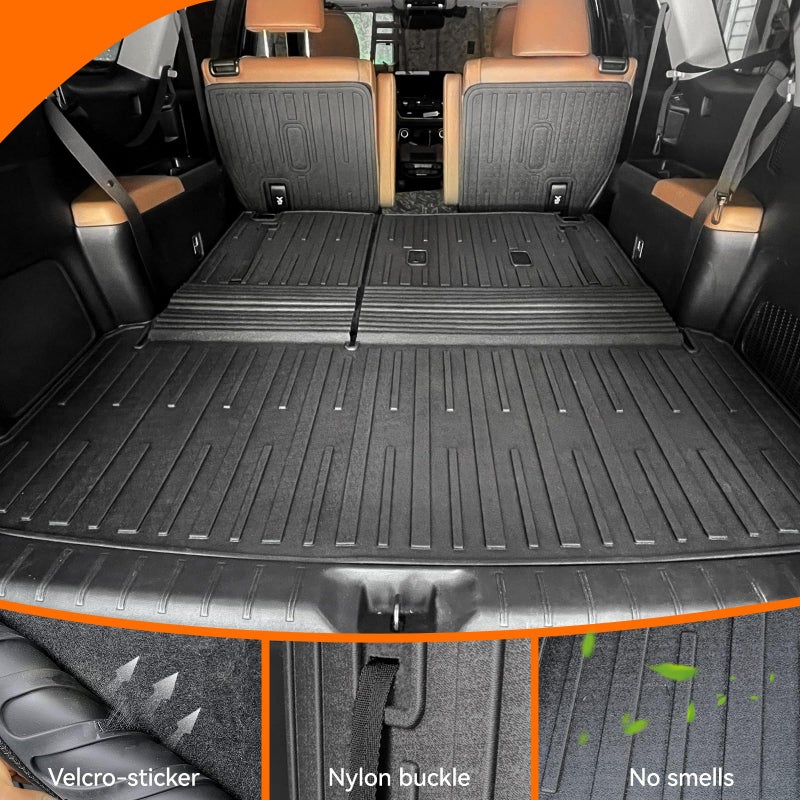 HOUCLEMIC Cargo Liner for 2026 2025 2024 Grand Highlander Accessories, Cargo Mat Seat Backrest 2 in 1 Mat All-Weather TPE Back Seat Protector Trunk Mat for Grand Highlander Accessories - Image 3