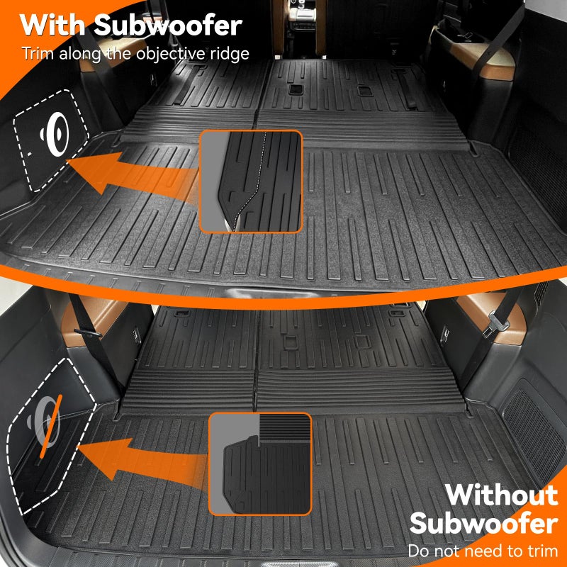 HOUCLEMIC Cargo Liner for 2026 2025 2024 Grand Highlander Accessories, Cargo Mat Seat Backrest 2 in 1 Mat All-Weather TPE Back Seat Protector Trunk Mat for Grand Highlander Accessories - Image 2