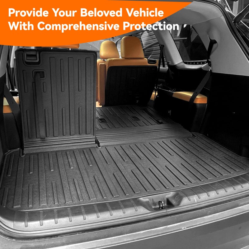 HOUCLEMIC Cargo Liner for 2026 2025 2024 Grand Highlander Accessories, Cargo Mat Seat Backrest 2 in 1 Mat All-Weather TPE Back Seat Protector Trunk Mat for Grand Highlander Accessories - Image 4