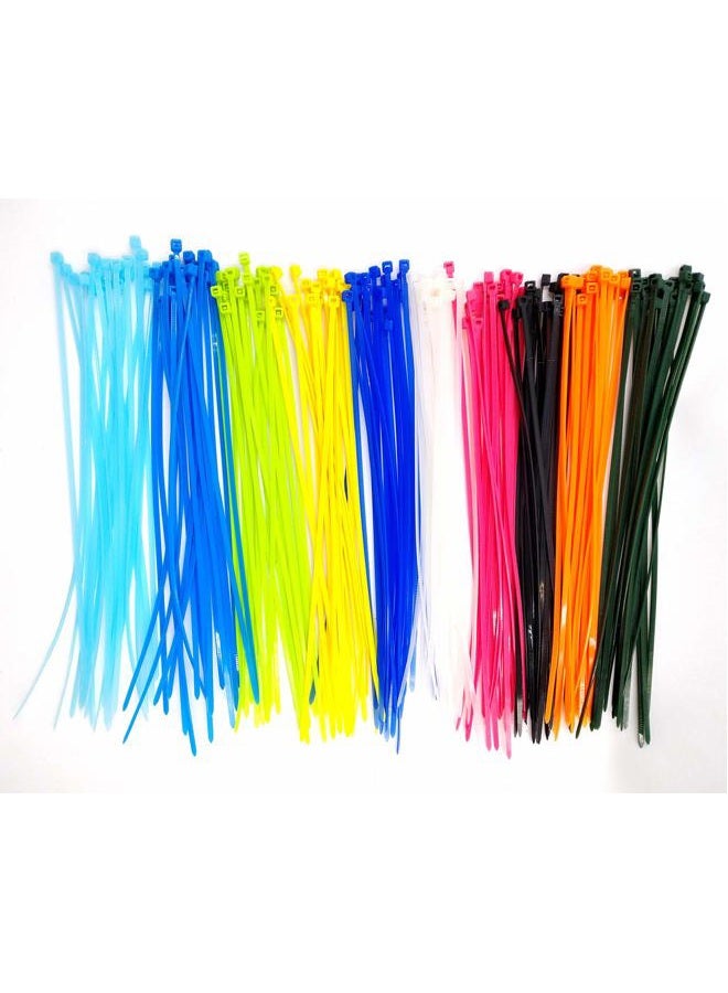 HUAHA Nylon Cable Ties Heavy Duty Zip Ties with Self-Locking 10 Colors on Ethernet UV Black Zip (12'' 100pcs) - Image 2