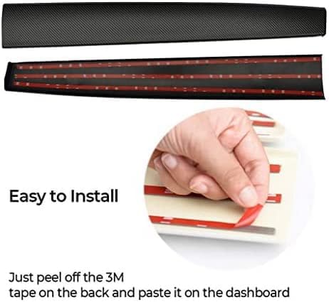 BMZX for Tesla Model Y/3 Dashboard Cover Fit for Model 3 2021-2023 and Model Y 2020-2025 (Not for Refresh Juniper) Carbon Fibber Pattern and Interior Front Door Trim Wrap Accessories Protector Covers - Image 4