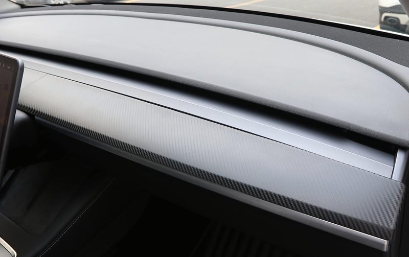 BMZX for Tesla Model Y/3 Dashboard Cover Fit for Model 3 2021-2023 and Model Y 2020-2025 (Not for Refresh Juniper) Carbon Fibber Pattern and Interior Front Door Trim Wrap Accessories Protector Covers - Image 3